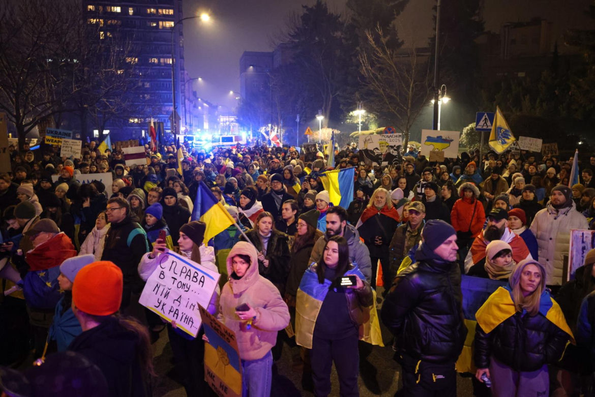 Manifestacja "Dziękujemy, Ukraino!" w Warszawie (24.02.2025)