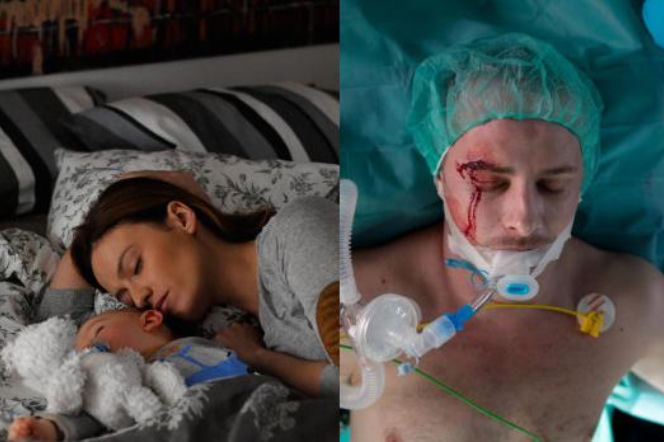 Lekarze 4 sezon. Alicja (Magdalena Różczka), Maks (Paweł Małaszyński)