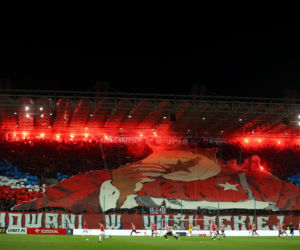 Kibice na meczu Wisła Kraków - Cracovia