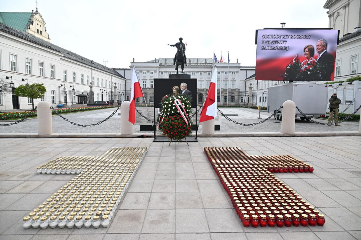 Jarosław Kaczyński w 14. rocznicę katastrofy smoleńskiej 