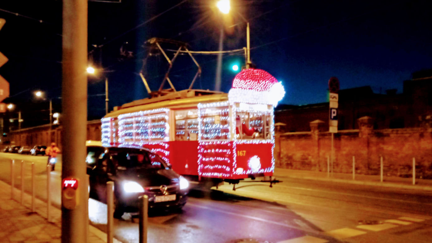 Mikołajkowy tramwaj w Szczecinie