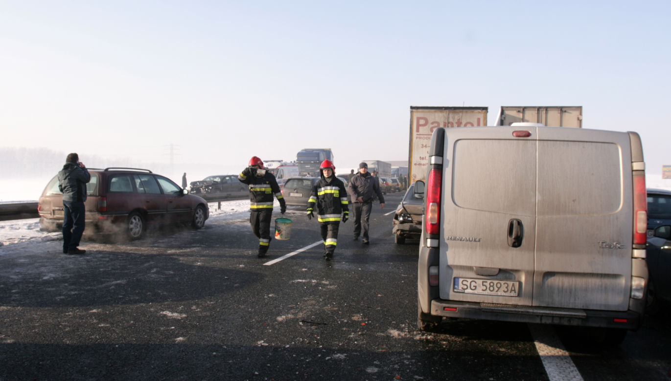 Karambol na autostradzie A4 w Gliwicach