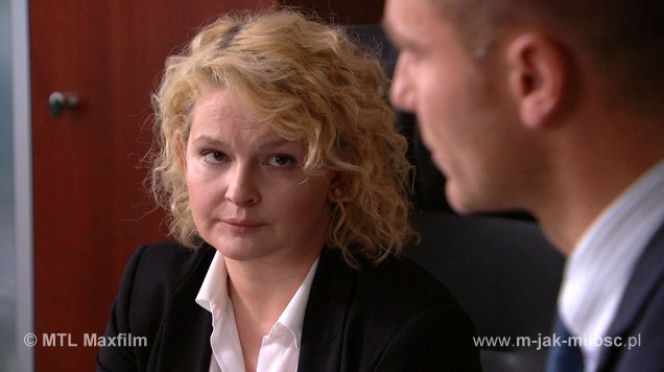 M jak miłość odc. 1050. Marta (Dominika Ostałowska), Andrzej (Krystian Wieczorek)