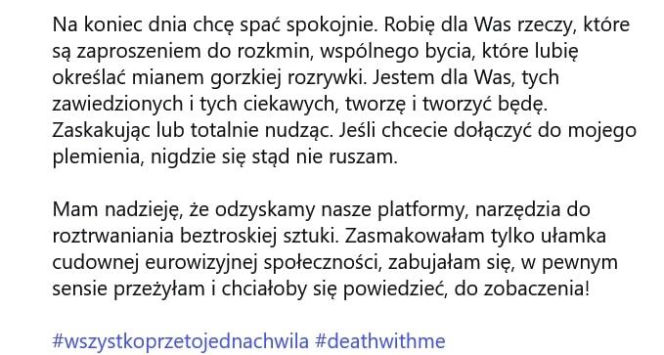 Najgłośniejsza rezygnacja preselekcji. Karolina Czarnecka tłumaczy, dlaczego odpuściła Eurowizję