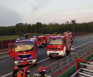 Ogromny pożar na A2