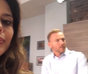 Weronika Rosati i Krystian Wieczorek na planie M jak miłość