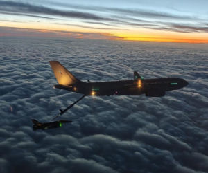 Polski F-16 i francuski Airbus A330 MRTT. Jak wyglądało tankowanie w powietrzu po defiladzie?