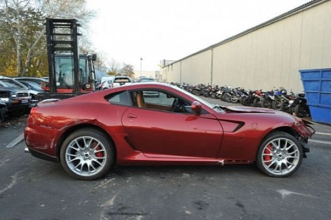 rozbite Ferrari 599 Cristiano Ronaldo