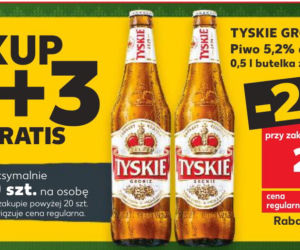 Piwo Tyskie Gronie 2,10 zł/0,5 l 
