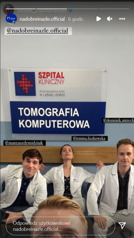 Na dobre i na złe po wakacjach 2022: Maks Beger (Tomasz Ciachorowski), Oliwia (Irmina Liszkowska), Łukasz (Dominik Mirecki), Julek (Mateusz Dymdziuk)
