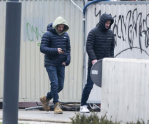 Adam Małysz z przyjacielem na kawie po spotkaniu z Prezydentem