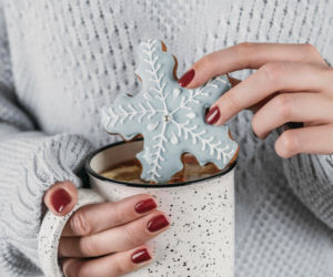 Świąteczny manicure