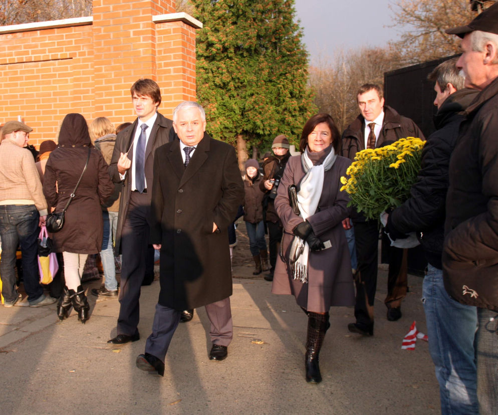 Lech Kaczyński z żoną