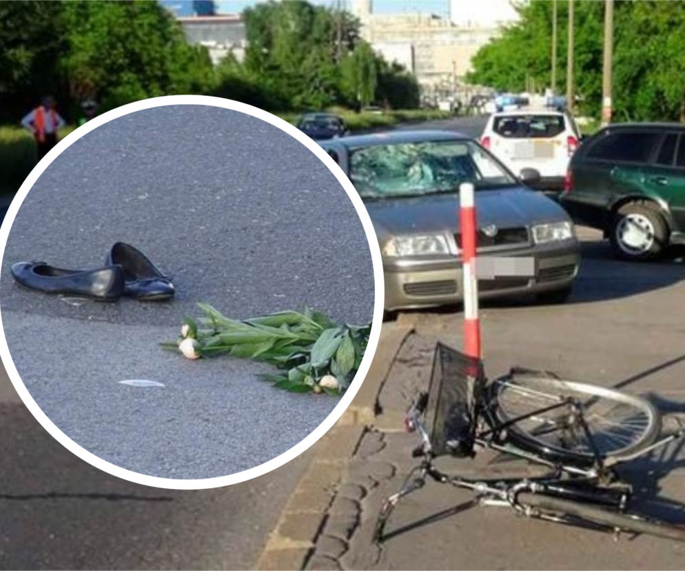 Z nóg rowerzystki spadły czarne baleriny. Koszmar na drodze. Kierowcy to święte krowy