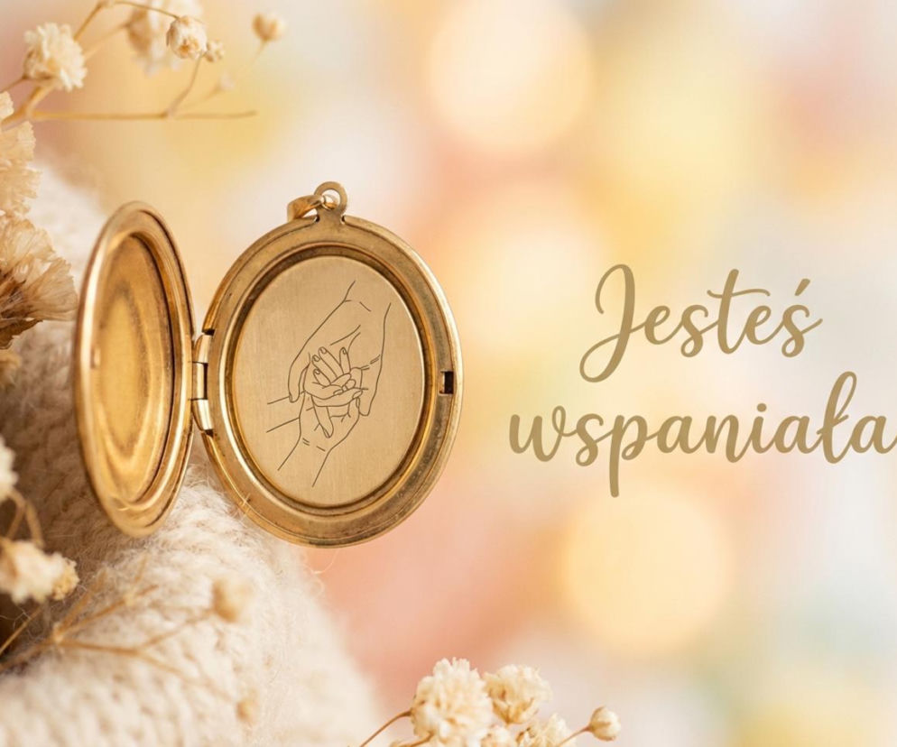 Vintage medalion z dedykacją na Dzień Kobiet