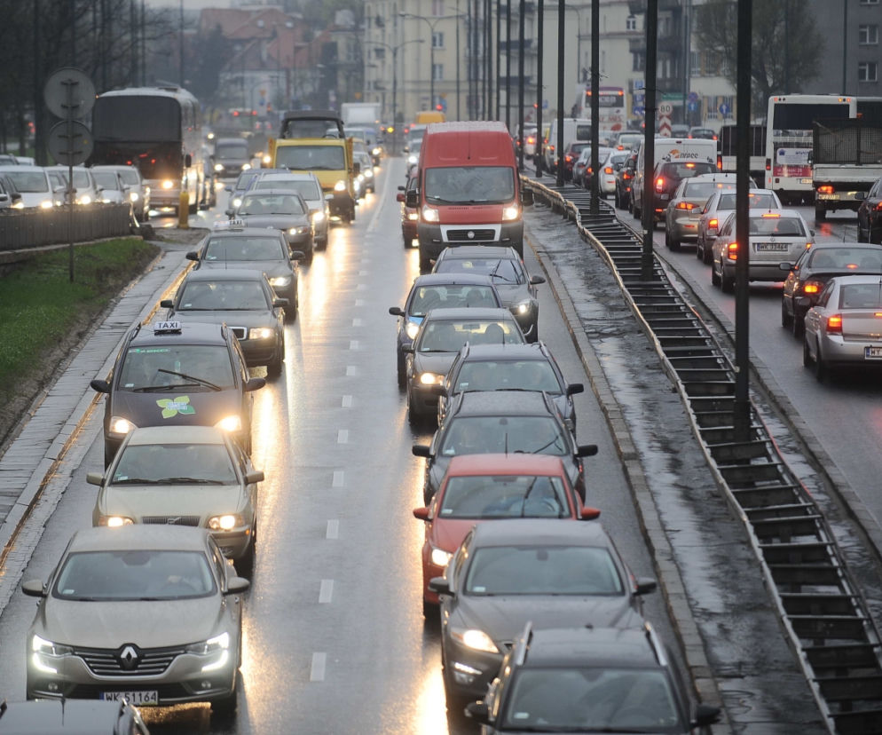ruch drogowy, korek, Warszawa