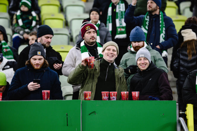 Lechia Gdańsk - Górnik Zabrze, zdjęcia kibiców i zawodników z meczu 18, kolejki PKO BP Ekstraklasy