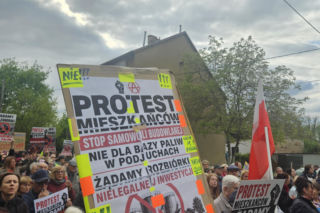 Protest w Szczecinie Podjuchach