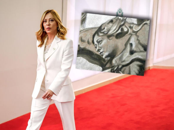 Namalowali Meloni jako anioła w bazylice?! Skandal w Rzymie