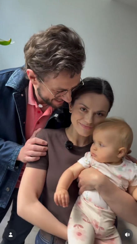 M jak miłość nowy sezon na planie. Kasia (Paulina Lasota), Mariusz (Mateusz Mosiewicz), Zosia