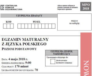 egzamin maturalny język polski 2018 MATURA