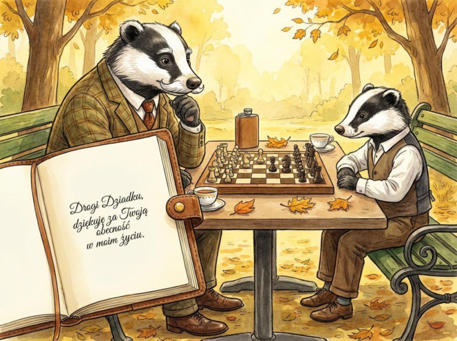 Kartka z życzeniami na Dzień Dziadka 2026