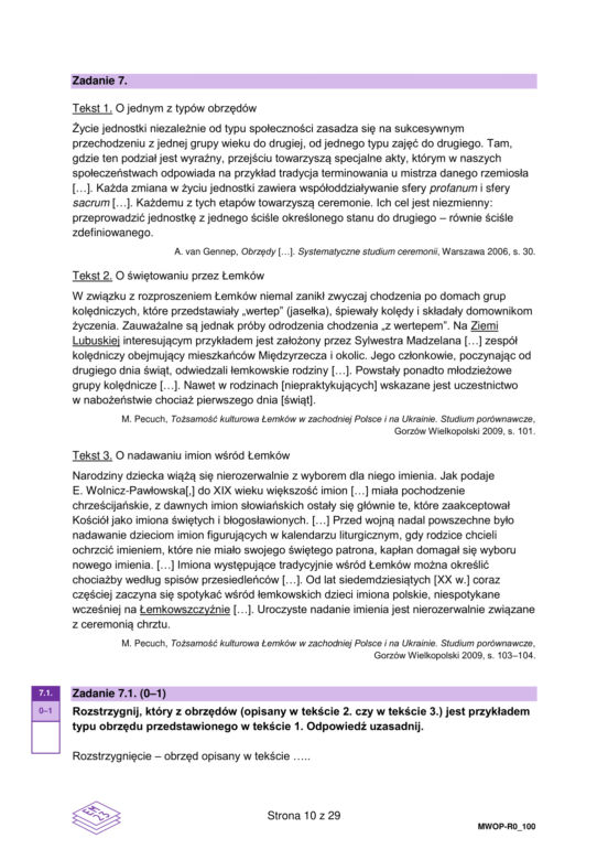 Matura 2023 WOS rozszerzony - arkusze CKE formuła 2023