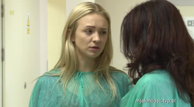 M jak miłość odcinek 1311, Joasia (Barbara Kurdej-Szatan), Aleksandra (Małgorzata Pieczyńska)