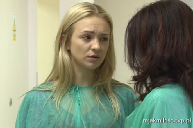 M jak miłość odcinek 1311, Joasia (Barbara Kurdej-Szatan), Aleksandra (Małgorzata Pieczyńska)