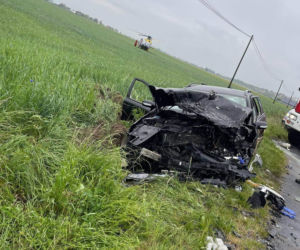 Koszmarny wypadek w Łankowicach koło Kcyni. Kierowca nie żyje, trzy kobiety w szpitalach