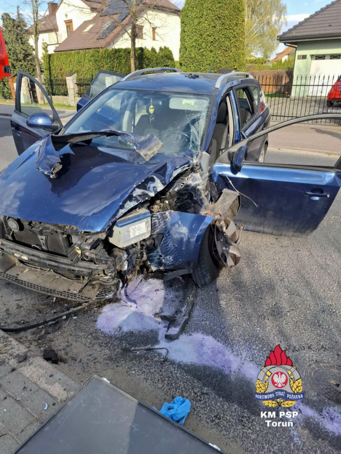 Wypadek na ul. Kniaziewicza w Toruniu