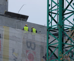 Postępy prac budowlanych przy ulicy Staszica, SPSK nr 1 w Lublinie