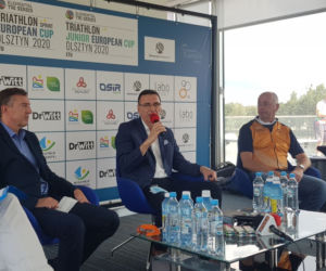Trzecia odsłona Pucharu Europy i ósma edycja Elemental Tri Series w Olsztynie - konferencja prasowa Olsztyn 20 sierpnia