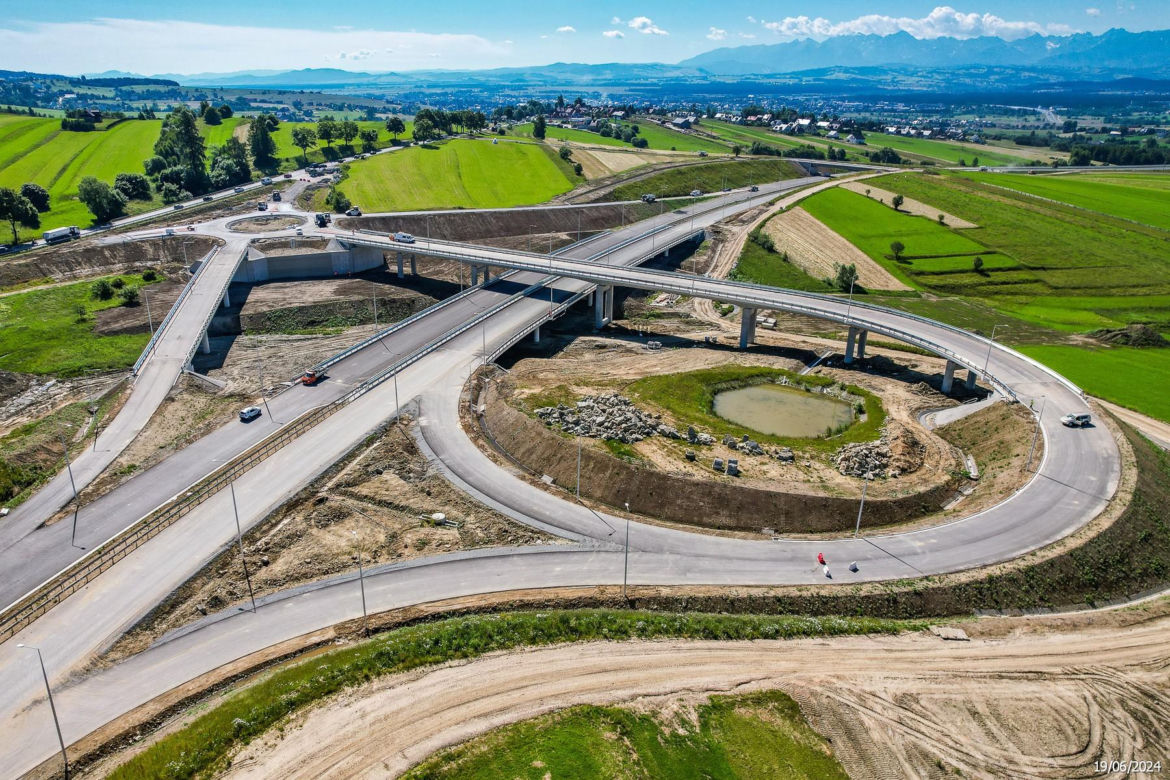 Budowa zakopianki DK 47 Rzdzawka - Nowy Targ - czerwiec 2024