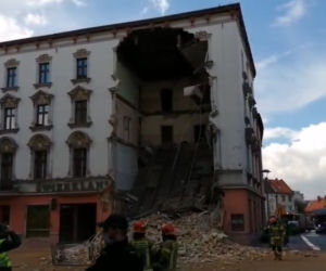 Rybnik. Zawaliła się ściana kamienicy Świerklaniec