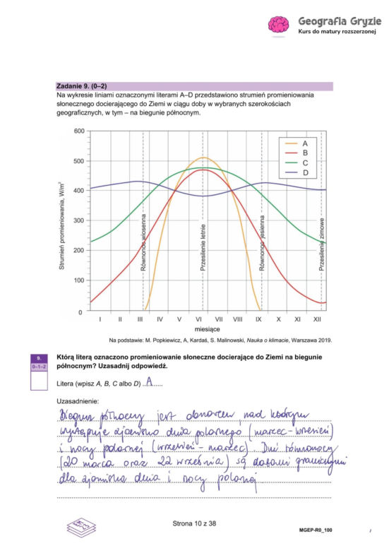 Matura próbna 2024 - geografia
