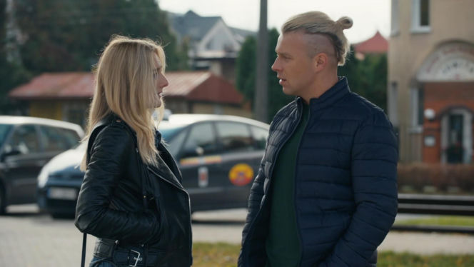 Barwy szczęścia, odc. 3348. Grażyna (Kinga Suchan), Patryk (Konrad Skolimowski)