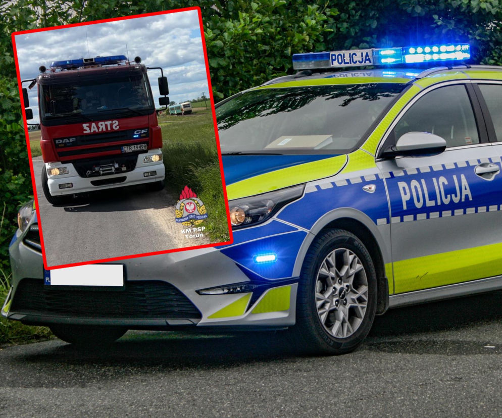 Tragedia pod Toruniem. Nie żyje motocyklista, który uderzył w pociąg