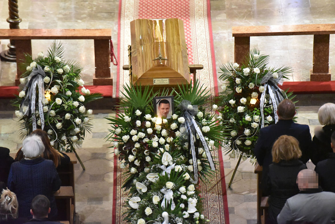  Pogrzeb Adama  we Włocławku, który zginął na Sokratesa