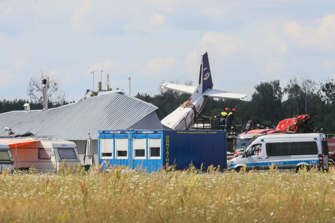 Wypadek samolotu w miejscowości Chrcynno
