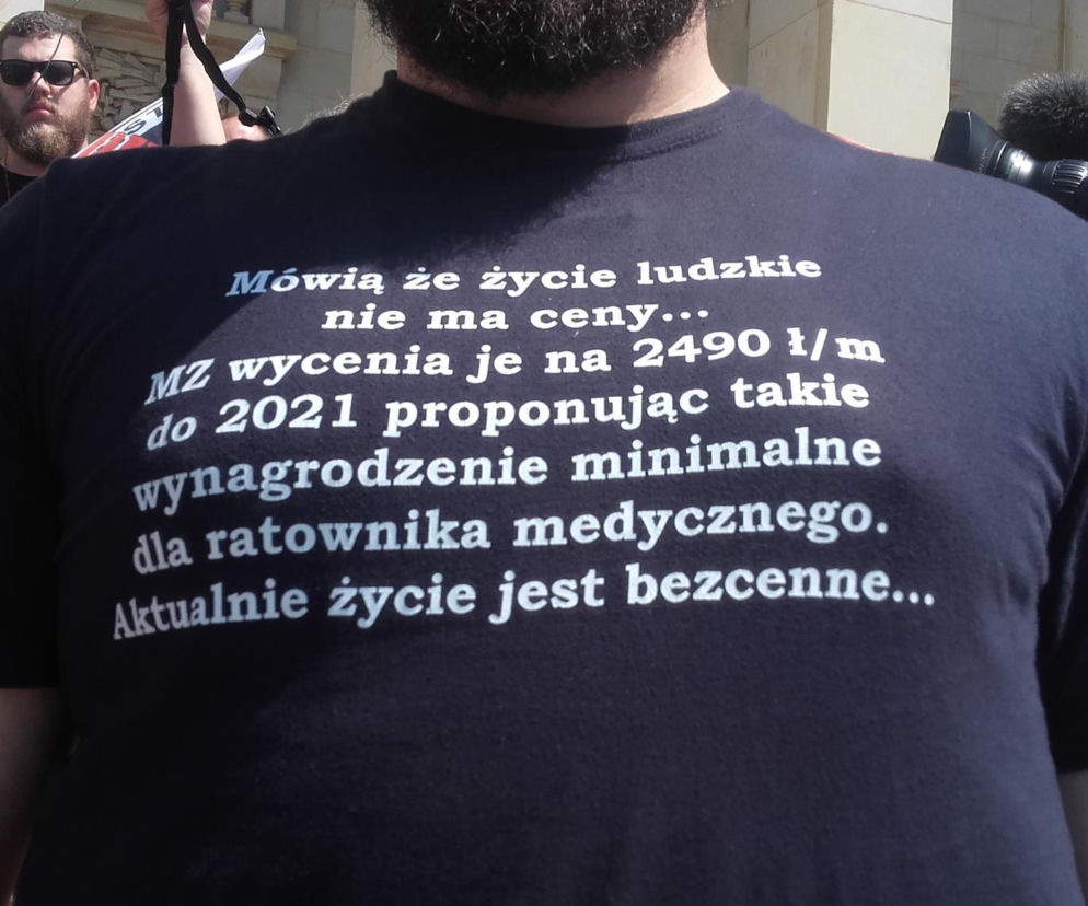 Protest ratowników medycznych we Wrocławiu