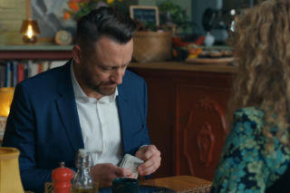 Barwy szczęścia, odcinek 3279. Wilk (Adam Szczyszczaj), Żabcia (Hanna Klepacka)