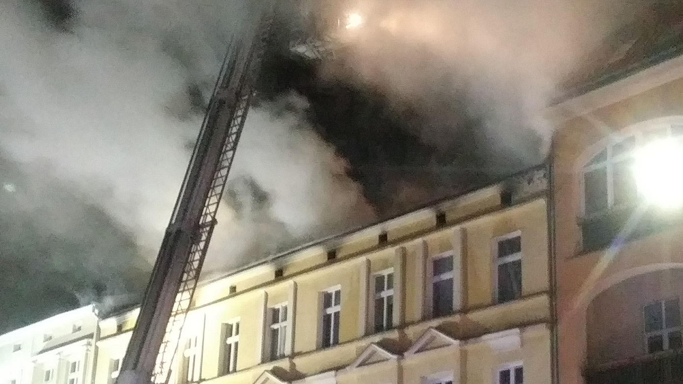 Pożar kamienicy przy ul. Kaszubskiej