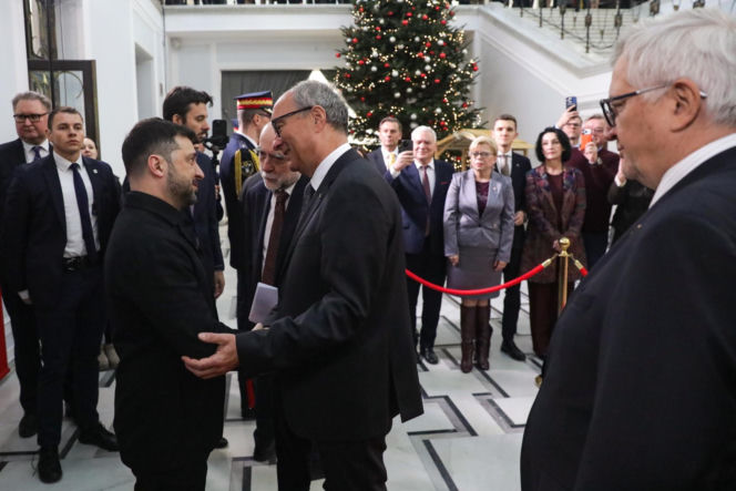 Wołodymyr Zełenski w polskim Sejmie