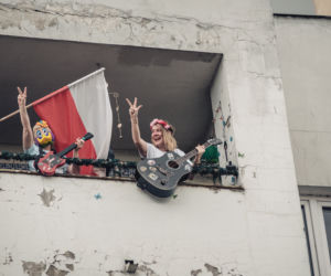 Gitarowy Rekord Guinnessa. Gitarzyści na balkonach