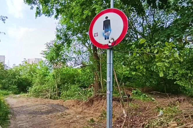 Mur między osiedlami w Szczecinie