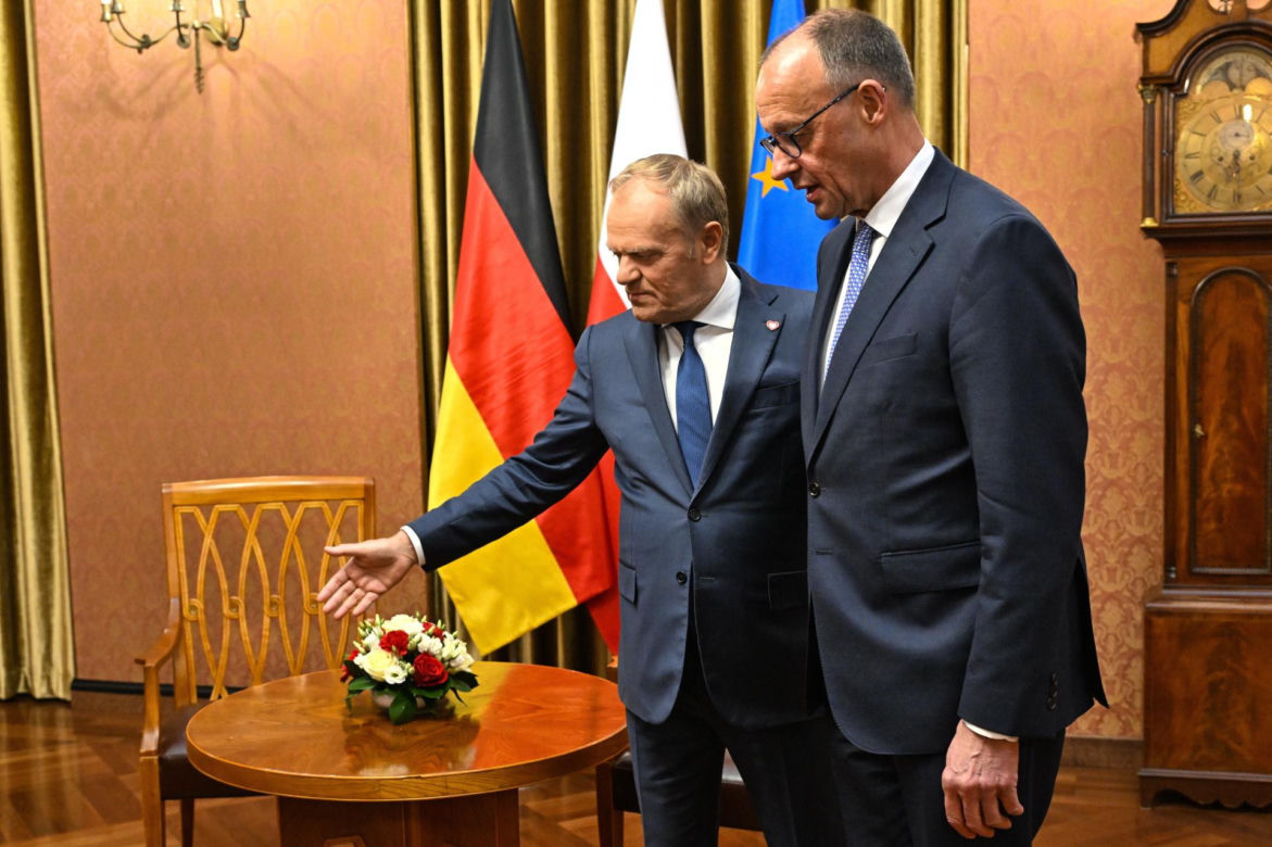 Premier Donald Tusk oraz kanclerz Niemiec Friedrich Merz 