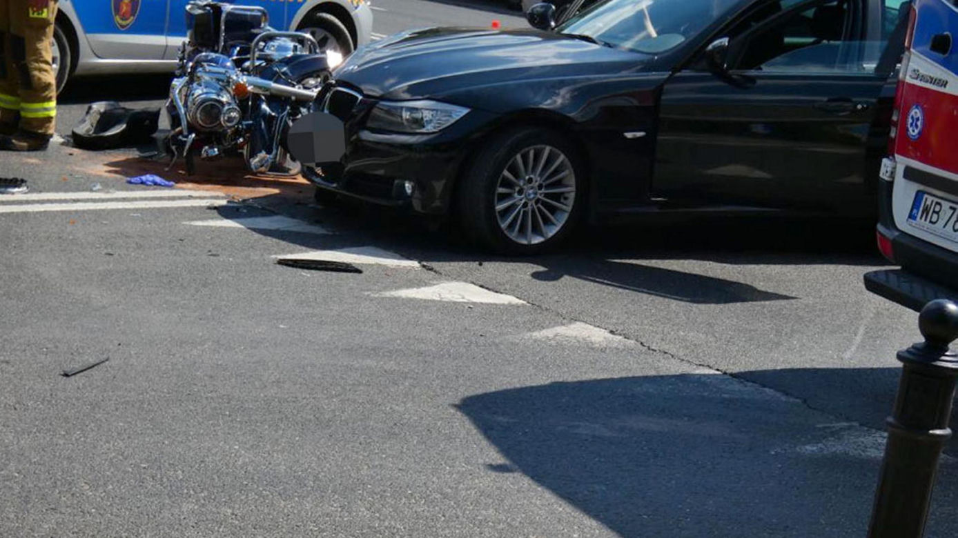 Na warszawskiej Woli doszło do makabrycznego wypadku. Luksusowy Harley-Davidson zderzył się z BMW