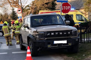 Baron miał wypadek pod Warszawą