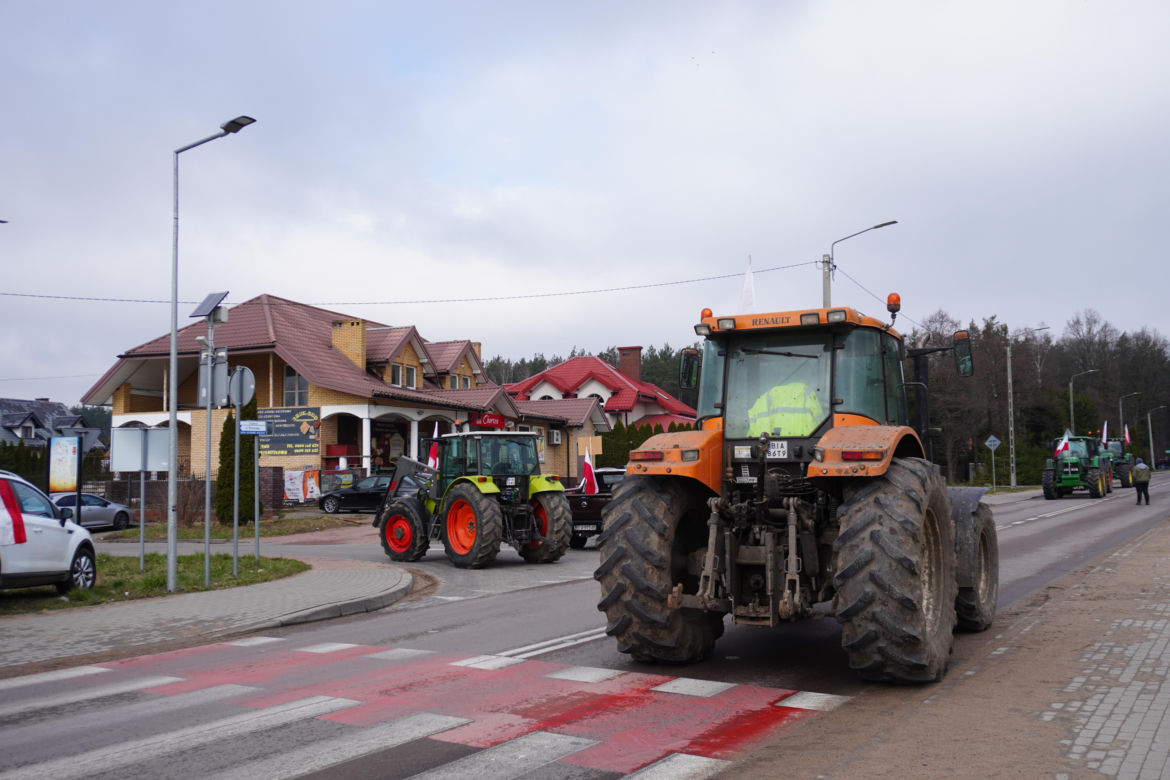 Protest rolników wokół Białegostoku - 20 marca 2024